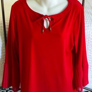 Two red Chico Tops size 2 (aka size L)